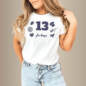 Embroidered Binding 13 Tommen T-Shirt Keeping 13 Johnny Kavanagh Shannon Lynch Boys of Tommen College Merch Tee Book Sport Romance Fan Gift