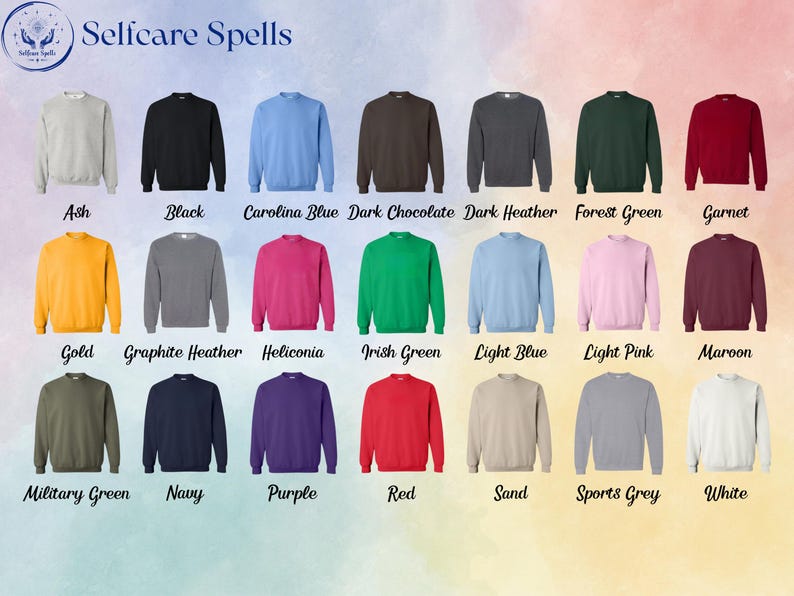 colour options for sweatshirt