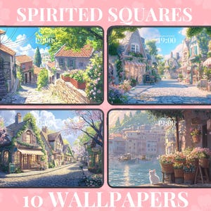Fondos de pantalla de Ghibli Cherry Blossom para escritorio, estilo cottagecore, anime, acogedor, estético, arte digital, decoración caprichosa de flores de Sakura
