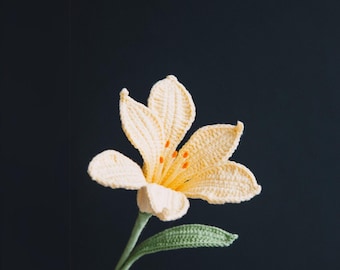 Alstroemeria Flower PDF Crochet Pattern - Peruvian Lily Digital Tutorial