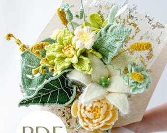 Crochet Flower Bouquet Pattern | Rose & Tilia (PDF Pattern)