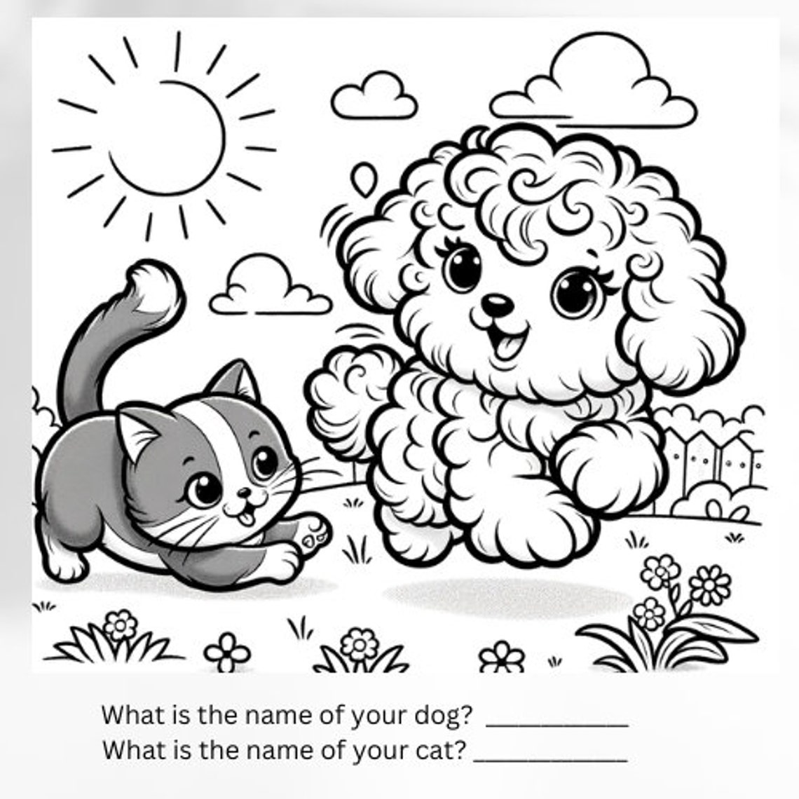 Digital. Coloring Book, Animals, Fun, Children, Farm, Printouts