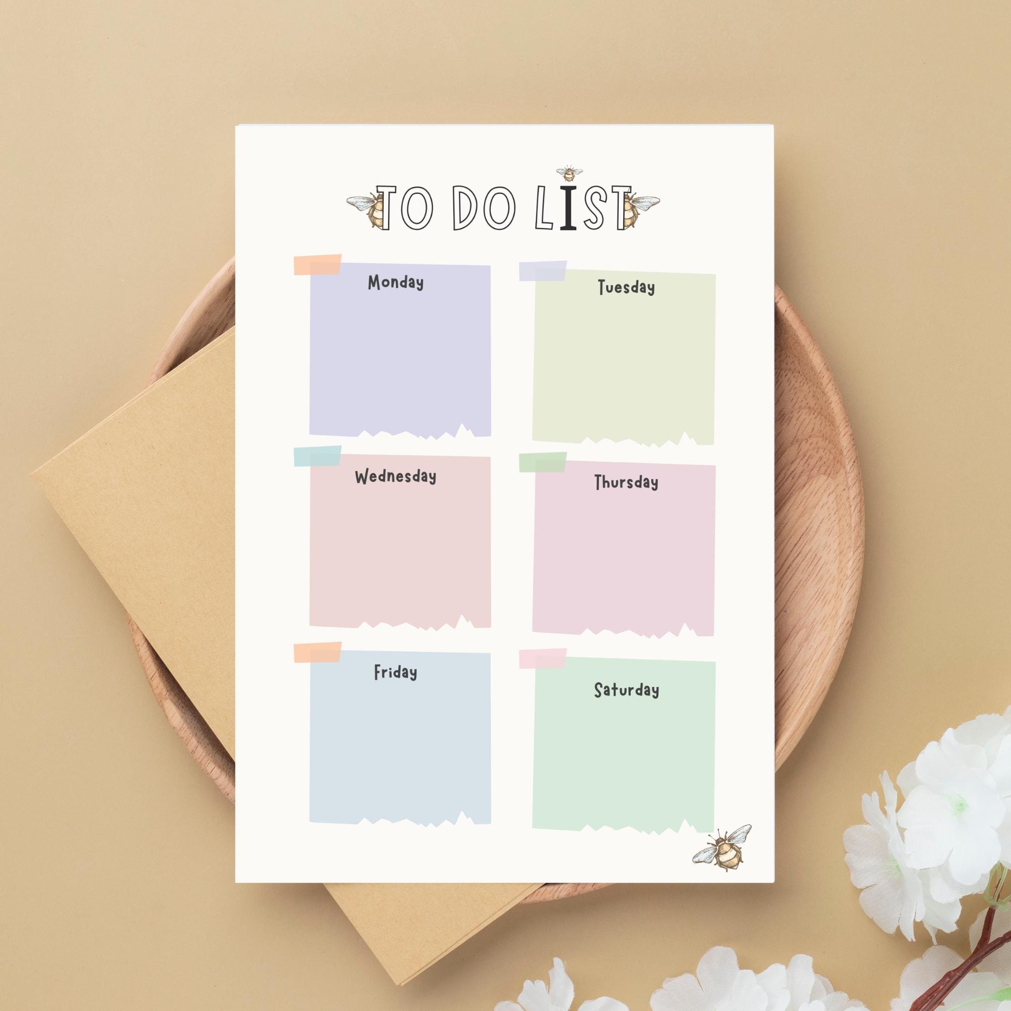 Bee Task Vintage Bee To-do List: Rustic Honeybee Task Planner (printable PDF ...