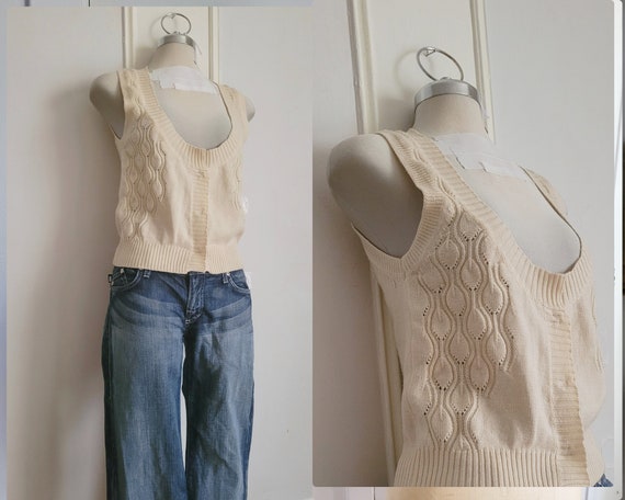 Creamy Knit  vest womens waistcoat - image 2