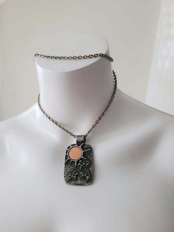Vintage R Tennesmed Pendant Pewter Sweden Modernist People