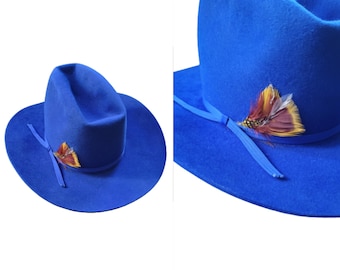 Vintage blue cowboy  Hat  by Corral Brand size 7 1-8