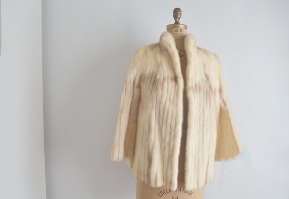 short white mink coat