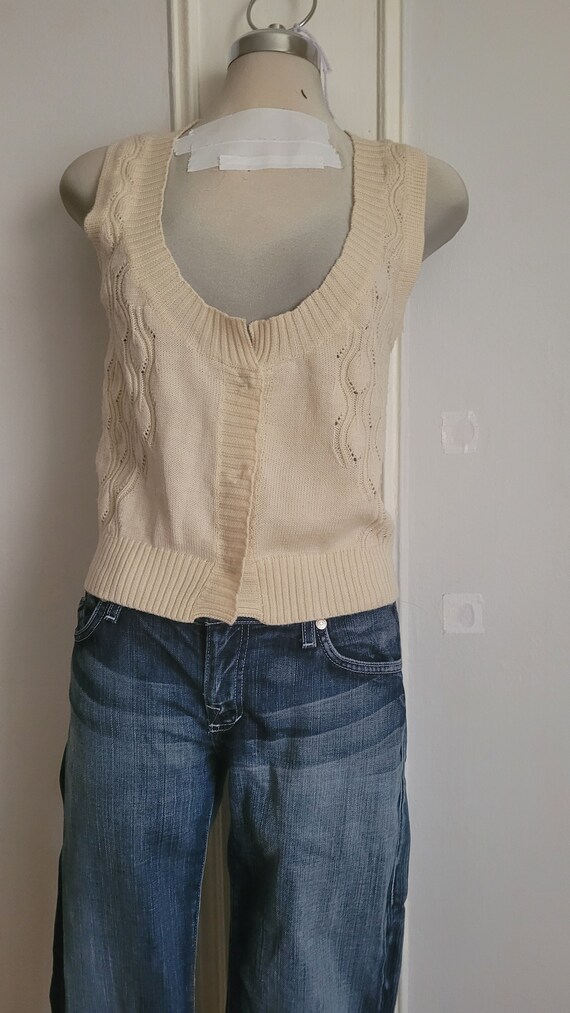 Creamy Knit  vest womens waistcoat - image 5