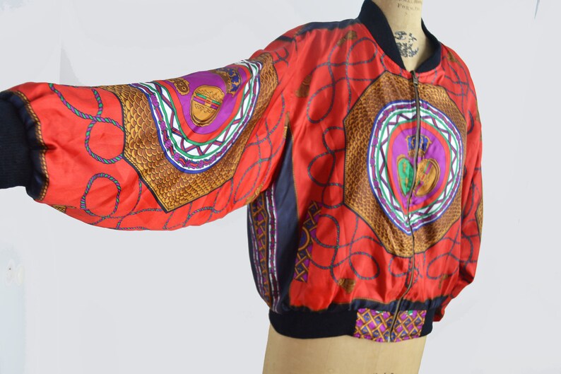 vintage silk bomber jacket