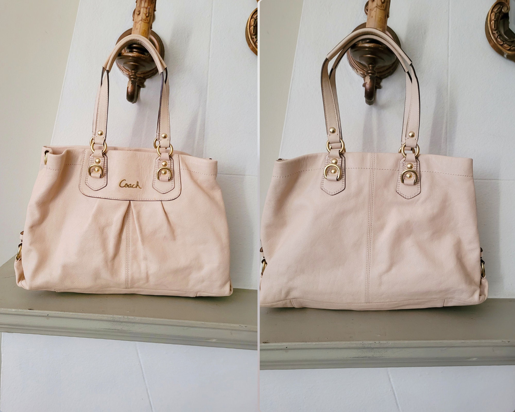 Vintage COACH Creamy Leather Ashley Shoulder Bag Etsy Canada