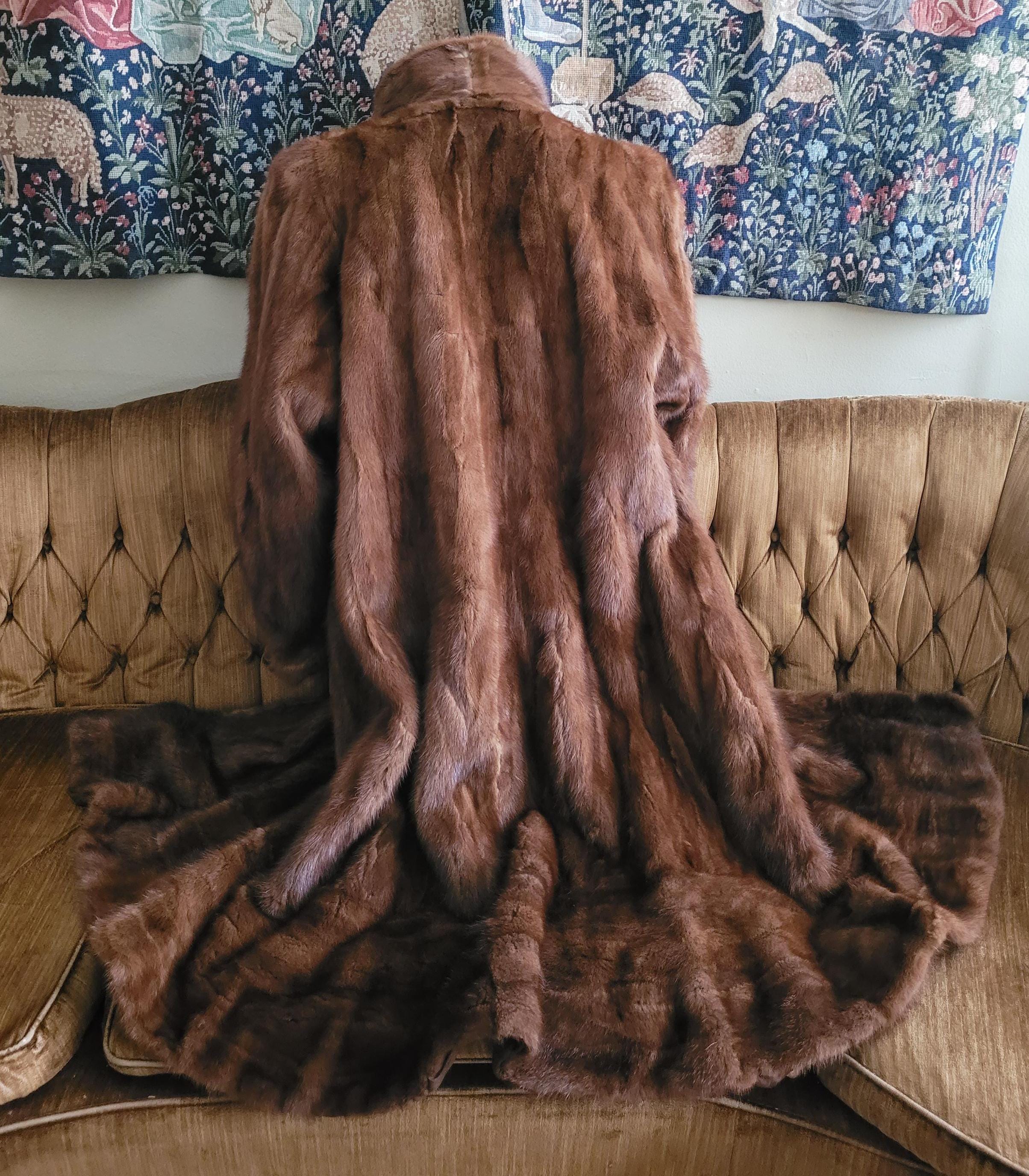 毛皮 レディース  ミンク リアルファー 茶 ブラウン こげ茶 VINTAGE 人気激安 美品 SAGA ブラウン レディース 11号 ジャケット