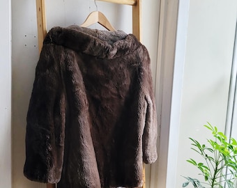 Sheared Beaver Fur Coat Chocolate Brown Beaver Fur Jacket