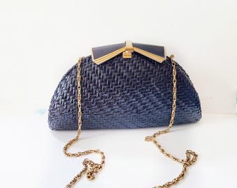Vintage Rodo Italy Gold Metal Rhinestone Evening Bag - Etsy