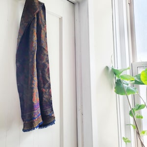 vintage men&#39;s silk  scarf,Italian opera foulard, gift for him,summer scarf
