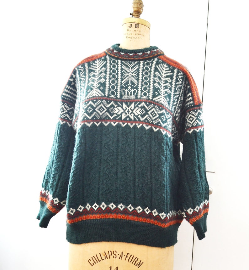 Dale of Norway Men's Wool Sweater Green Scandinavian | Etsy