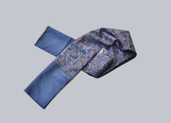 Vintage Men’s Scarf – silk Scarf – Christian Dior