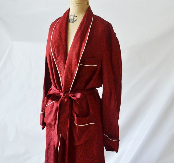 Red smoking jacket by caulfeild