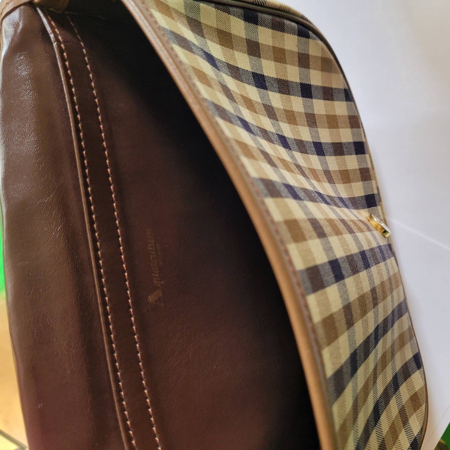Vintage Aquascutum leather bag small shoulder bag - Etsy Polska