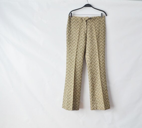 1970s pants | plaid wool pants By Pantom Made in