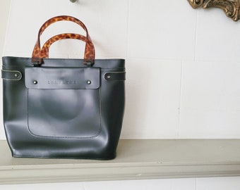 Lamarthe Paris Black Leather Handbag