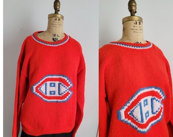 Vintage Canadian hand knit sweater pullover xl