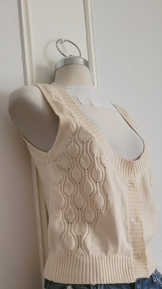 Creamy Knit  vest womens waistcoat - image 4