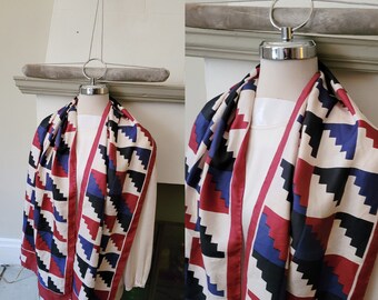 Vintage   Givenchy Silk Scarf geometric long scarf