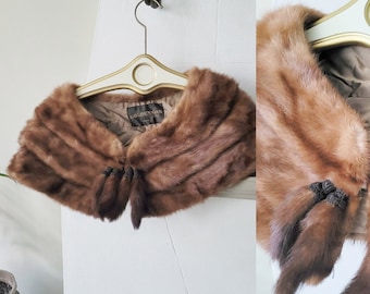 Vintage mink fur stole  wrap shawl winter wedding