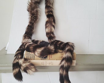 Vintage Raccoon Fur tails  scarf