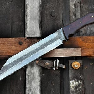 Viking Seax Knife , Custom Handmade 5160 Spring Steel Viking Seax Knife