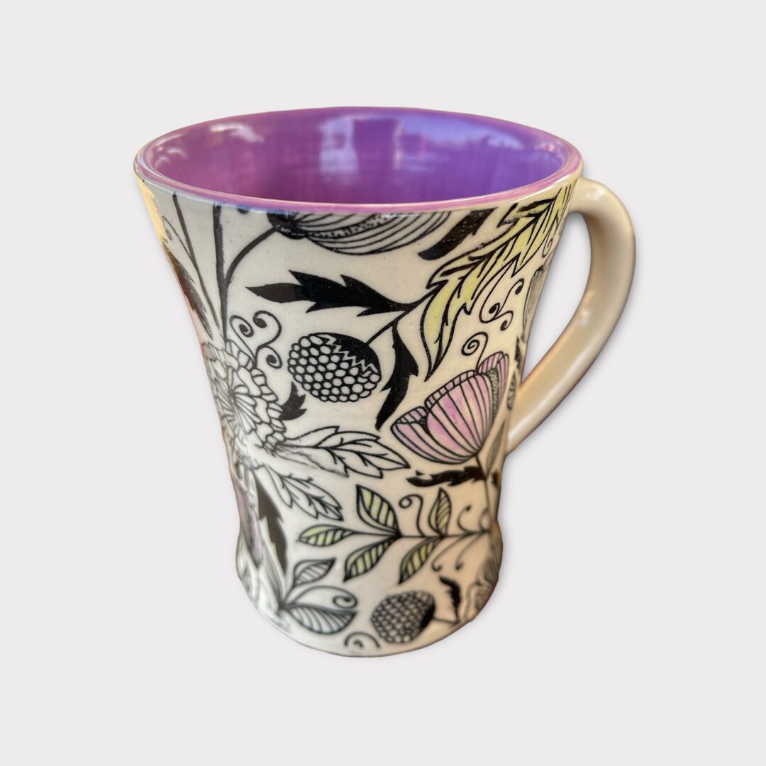 Floral Design Colorful Handmade Mug..fm1 FM5 - Etsy