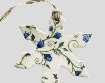 Christmas Snowflake Ornament, Christmas Decoration, floral design