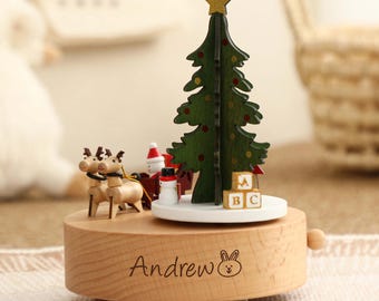 Personalisierte handgemachte hölzerne Spieluhr, Andenken Geschenk für Kinder, Babypartygeschenk, Geburtstagsgeschenk, Neugeborenen Geschenk