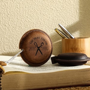 Personalized Leather Measure Tape, Custom Name Measuring Tape, Pocket Tape Measure, Gift For Men, Gift For Workers, Tape Measure For Sewing