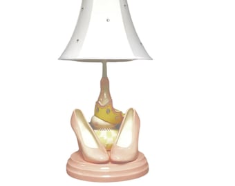 Pink Princess Lamp - Girl's Room Princess Decor - Children's Lighting