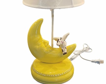 Cow Jumped Over The Moon Nursery Lamp - Nursery Rhyme Decor