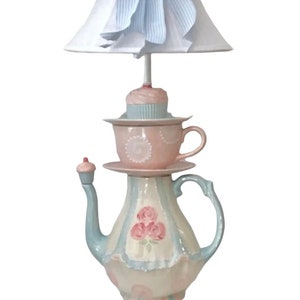 Teapot Lamp - Cupcake Lamp - Tea Party Decor