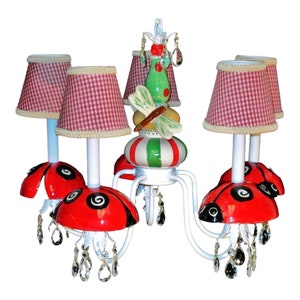 Kid's Lighting Ladybug Nursery Chandelier image 2