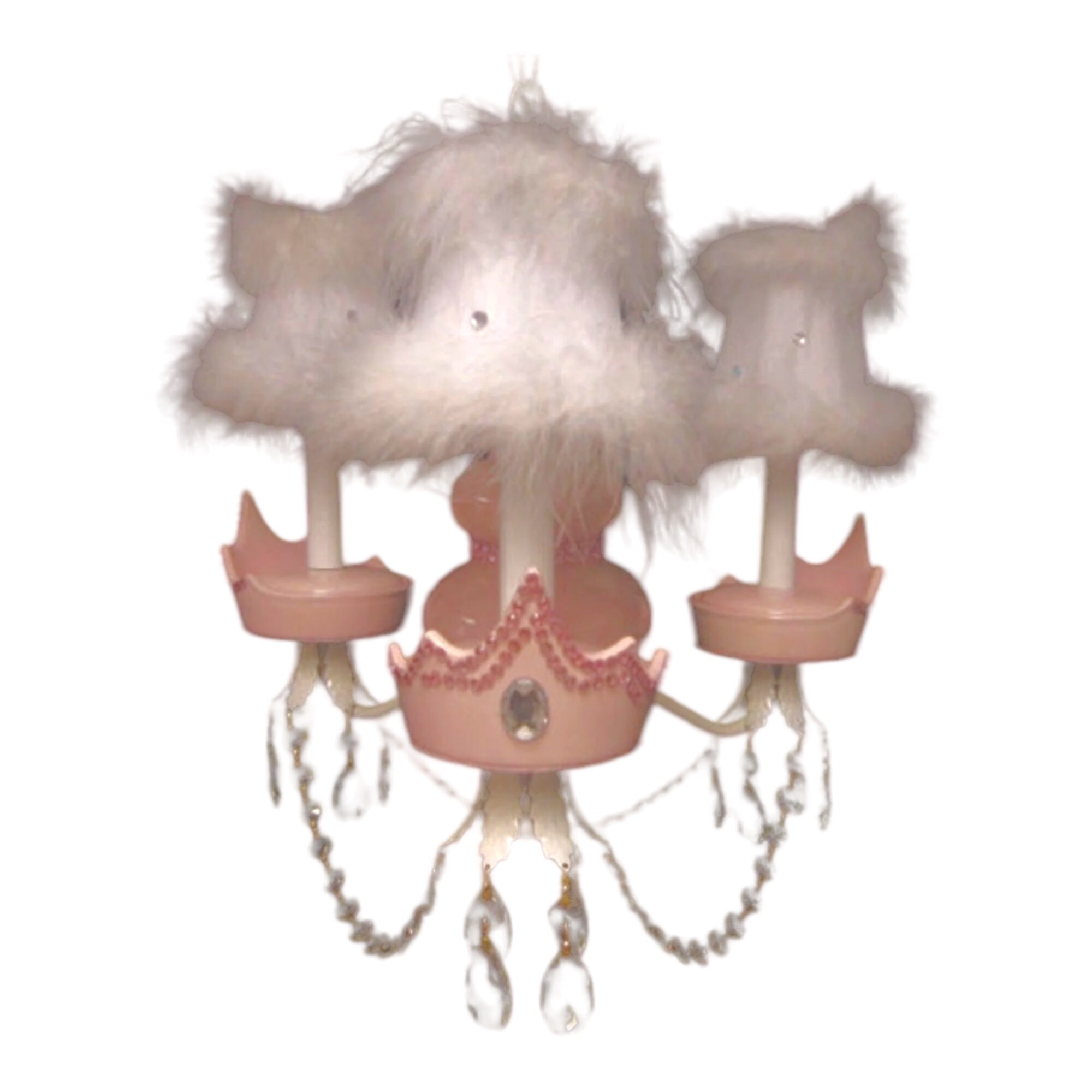 Furry chandelier cheap