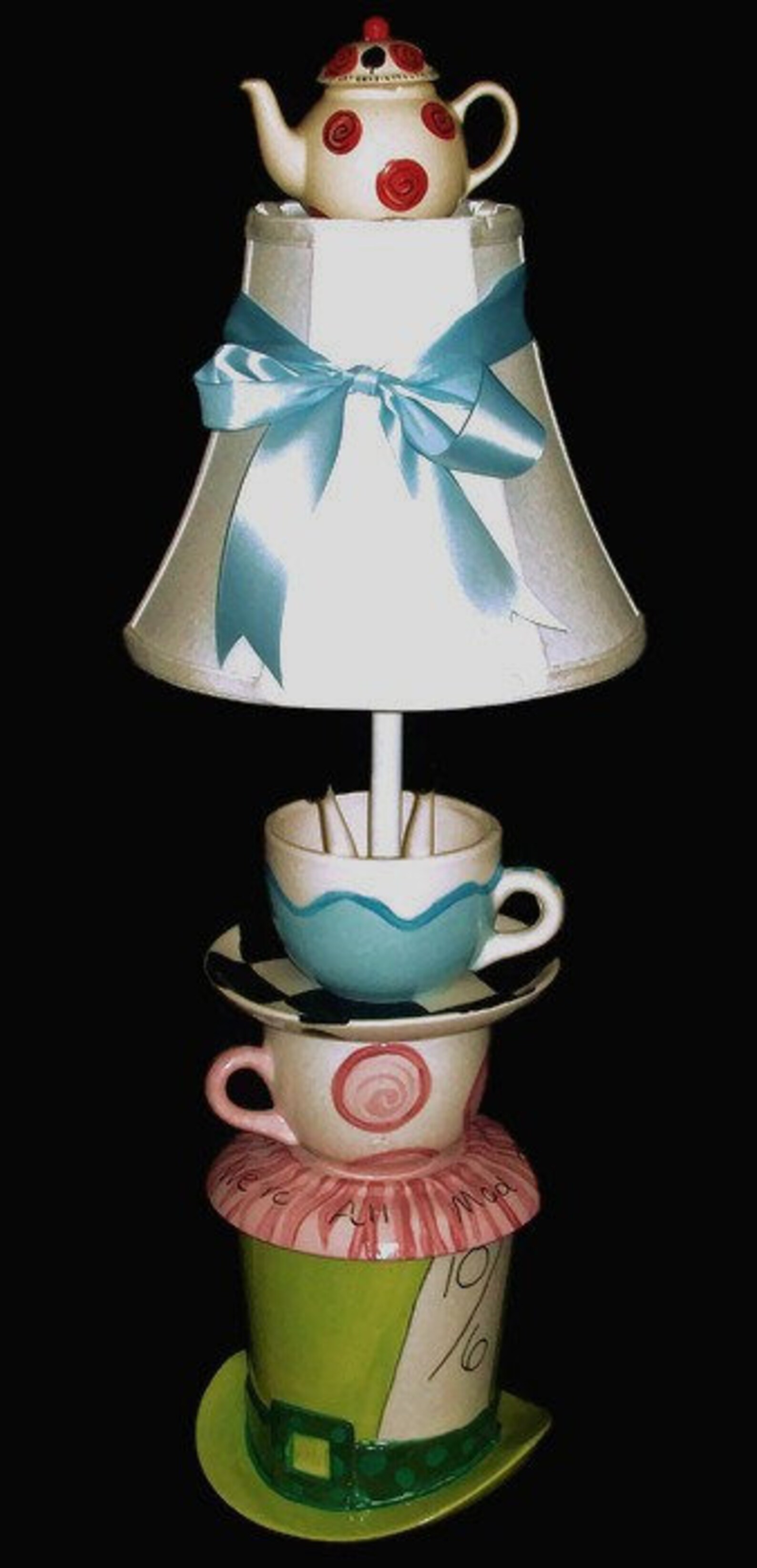 Alice in Wonderland Mad Hatter Tea Party Lamp Etsy
