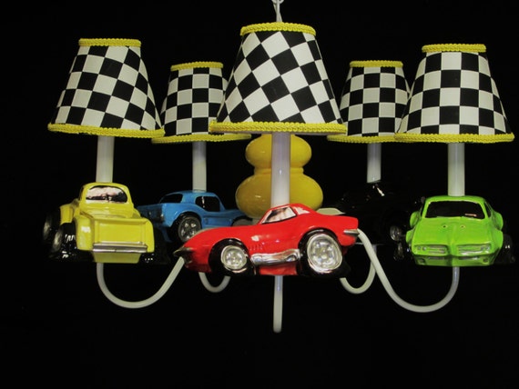 Boy S Room Car Chandelier Ceiling Fixture Race Car Decor