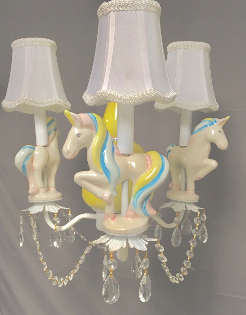 Kids Room Chandelier Unicorn Light Girl/'s Princess Room Chandelier Unicorns