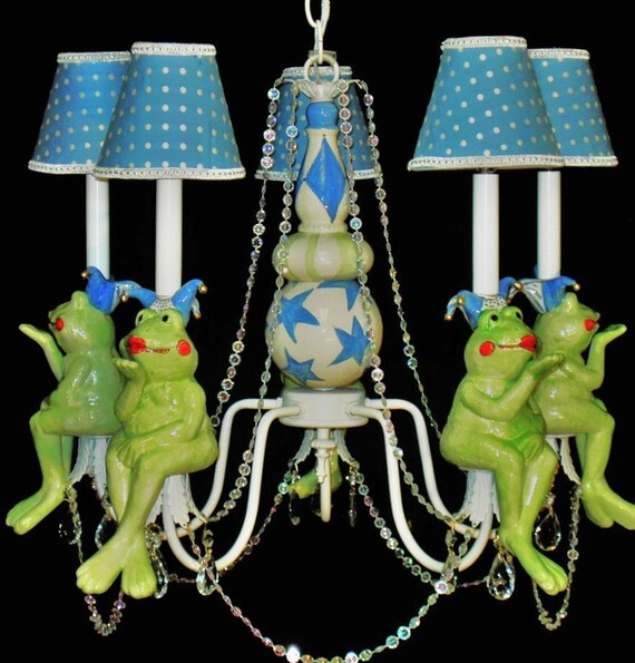 Nursery Chandelier Nursery Lighting Children/'s Lighting Frog Prince and Princess Frog Chandelier Kid/'s Ceiling Fixture