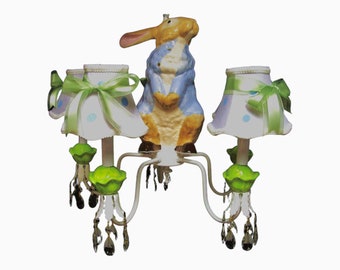 Nursery Chandelier - Peter Rabbit Lighting - Beatrix Potter Nursery - Childrens Lighting - Nursery Light