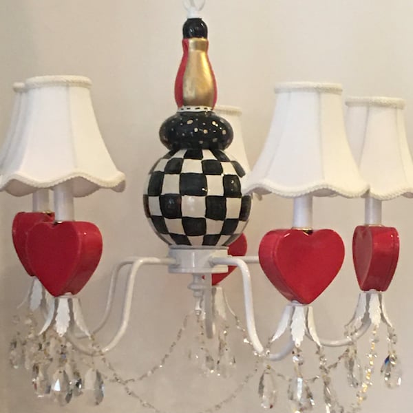 Alice In Wonderland Queen of Hearts Chandelier