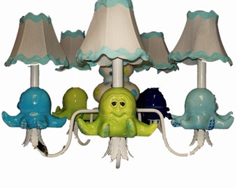 Nursery Chandelier - Under The Sea Decor -Childrens Lighting