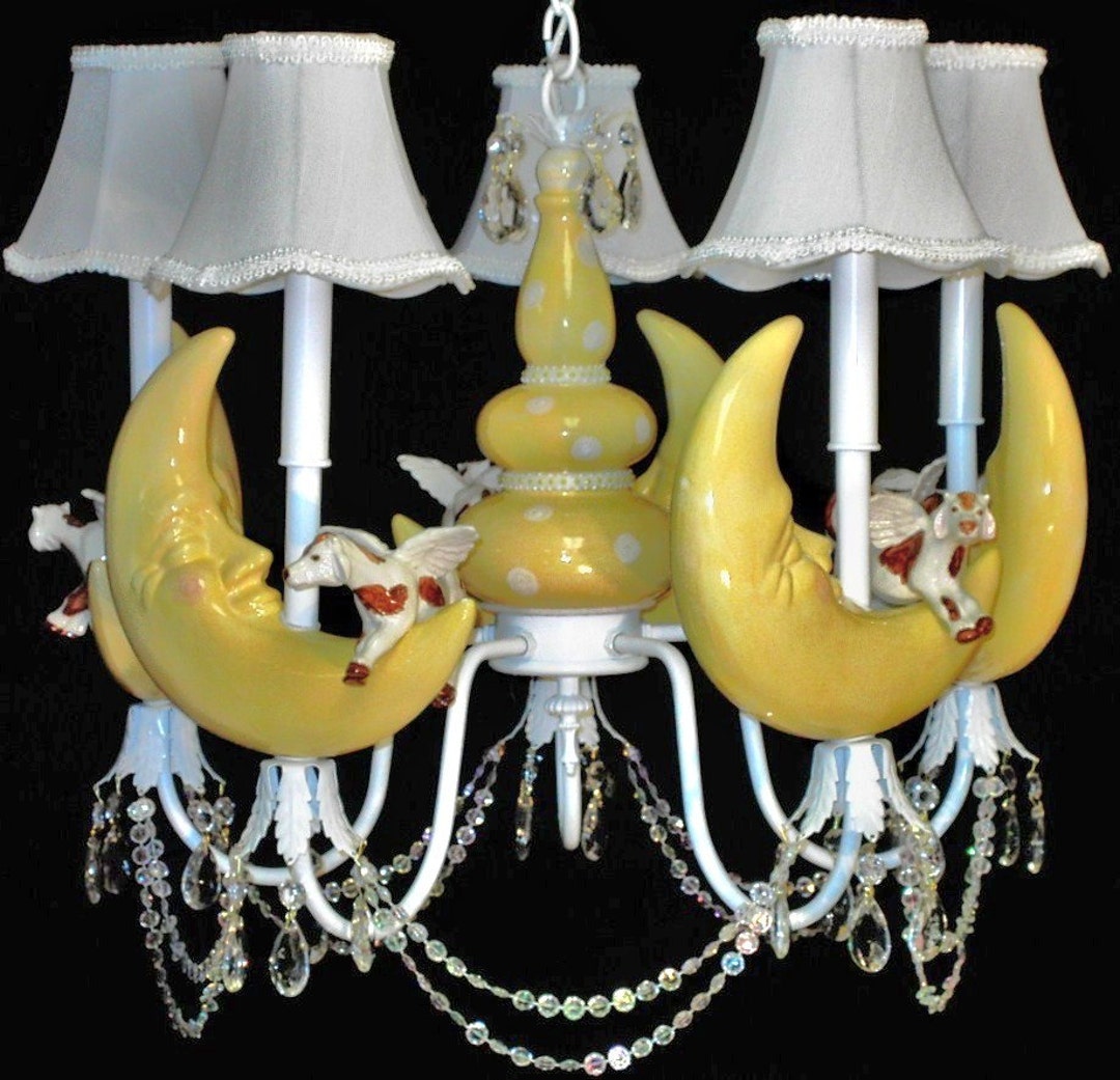 Baby Nursery Chandelier the Cow Jumped Over the Moon Baby Etsy