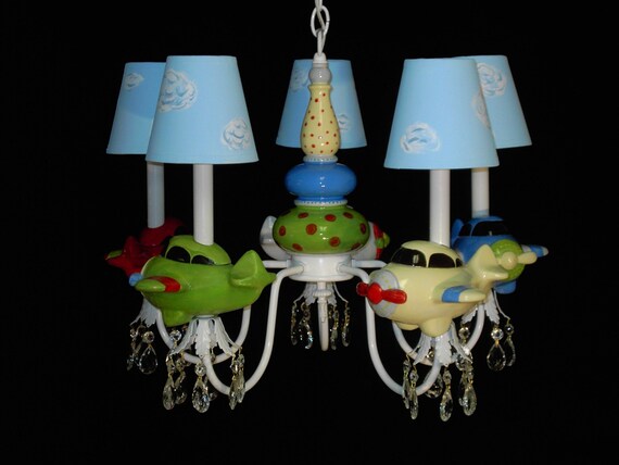 Plafoniera Cameretta Ragazzi : Plafoniera di aeroplano lampadario illuminazione del bambino etsy