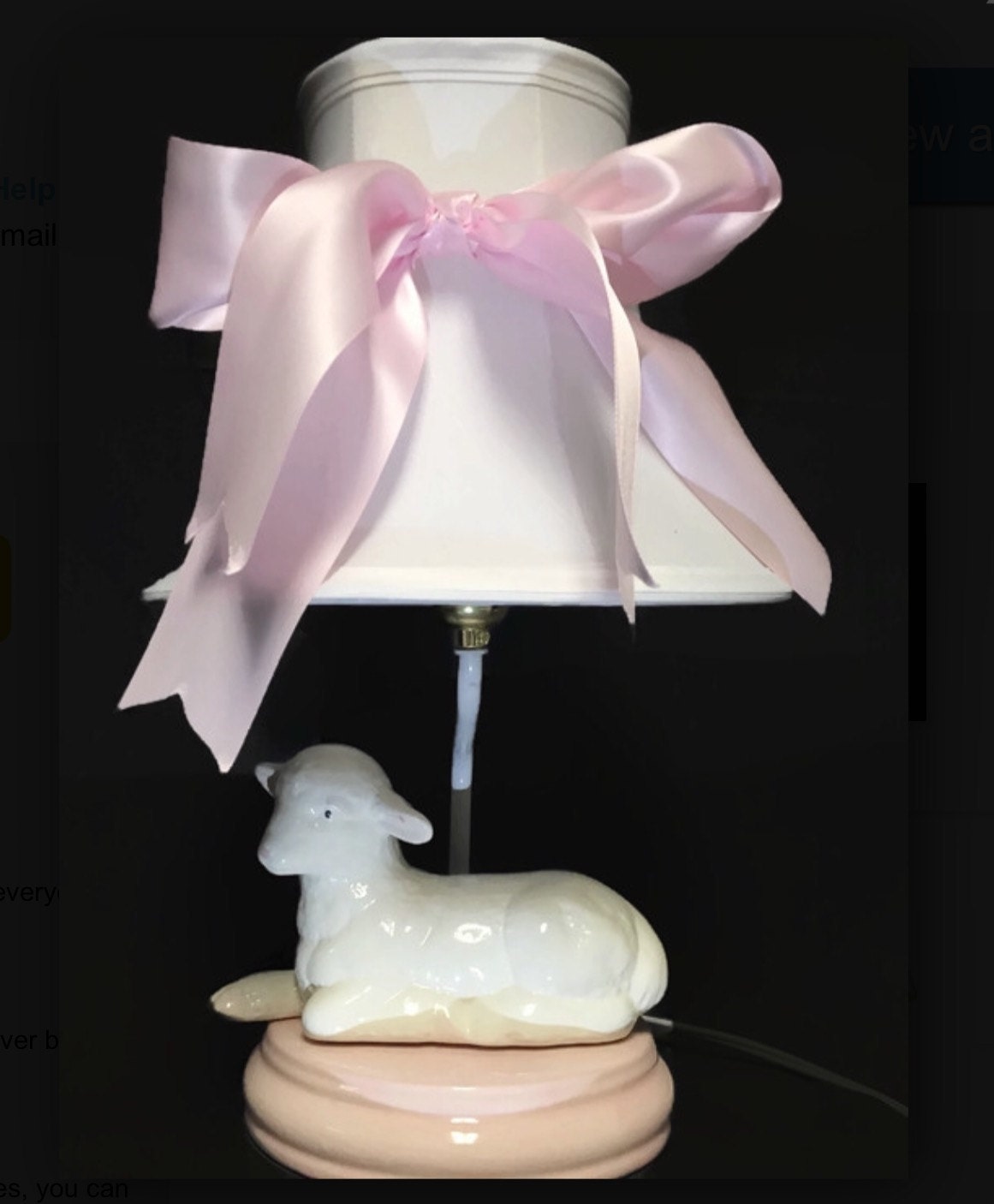 Lamb Lamp Nursery Lamp Lamb Nursery Theme Children's Etsy