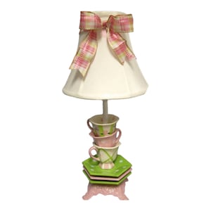 Whimsical Stacked Teacups Lamp - Children's Lighting - Tea Party Decor